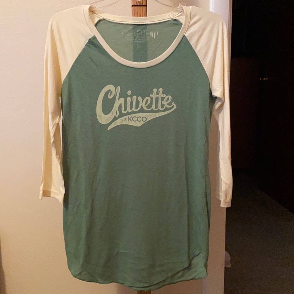 3/4 sleeve baseball Chivette top